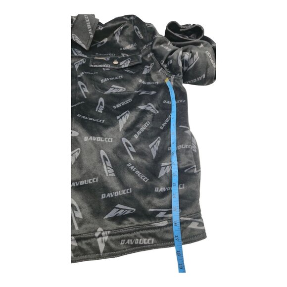 Vtg Davoucci Jacket Men 3XL Heavy Polyester Hip Hop Oversized Baggy Embroidered - Picture 3 of 8